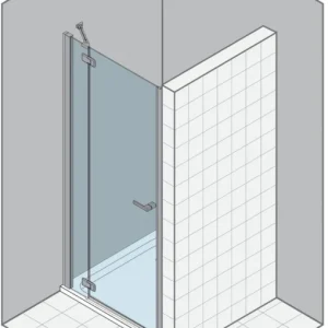 Porte pendulaire Duka Gallery 3000 New Chromé/Alu brillant Verre clair Vente Directe